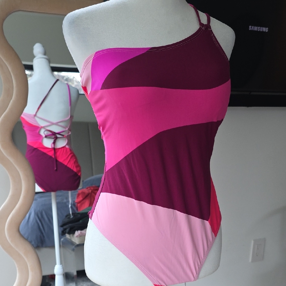 La Blanca Colorblock Pink One-Piece Swimsuit